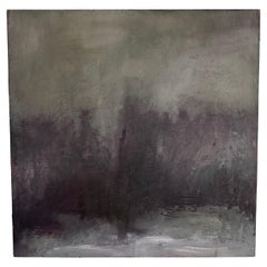 12" x 12" Paisaje abstracto Pintura de mal humor de Donna West