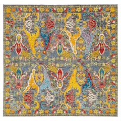 12 x 12 HandCrafted Oushak Style Wool Rug Handmade with Multicolored Design