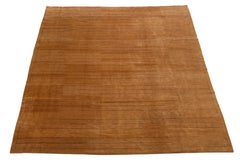 12 x 14 Contemporary Designed Tibetan Wool & Silk Rug In Goldern Brown