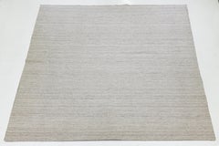 12 x 14 Modern Designed  Kilim Flatweave Wool Rug in Natural Linen Color