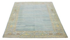 12 x 15 Apadana's Modern Sultanabad Blue Designed Wool Rug