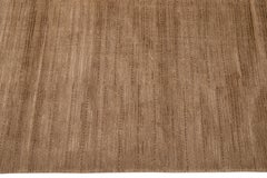 12 x 15 Modern Handcrafted Nepalese Wool Rug In Brown