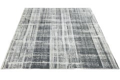 12 x 15 Modern Industrial Abstract Area Rug  Hand-Knotted Gray Wool & Viscose