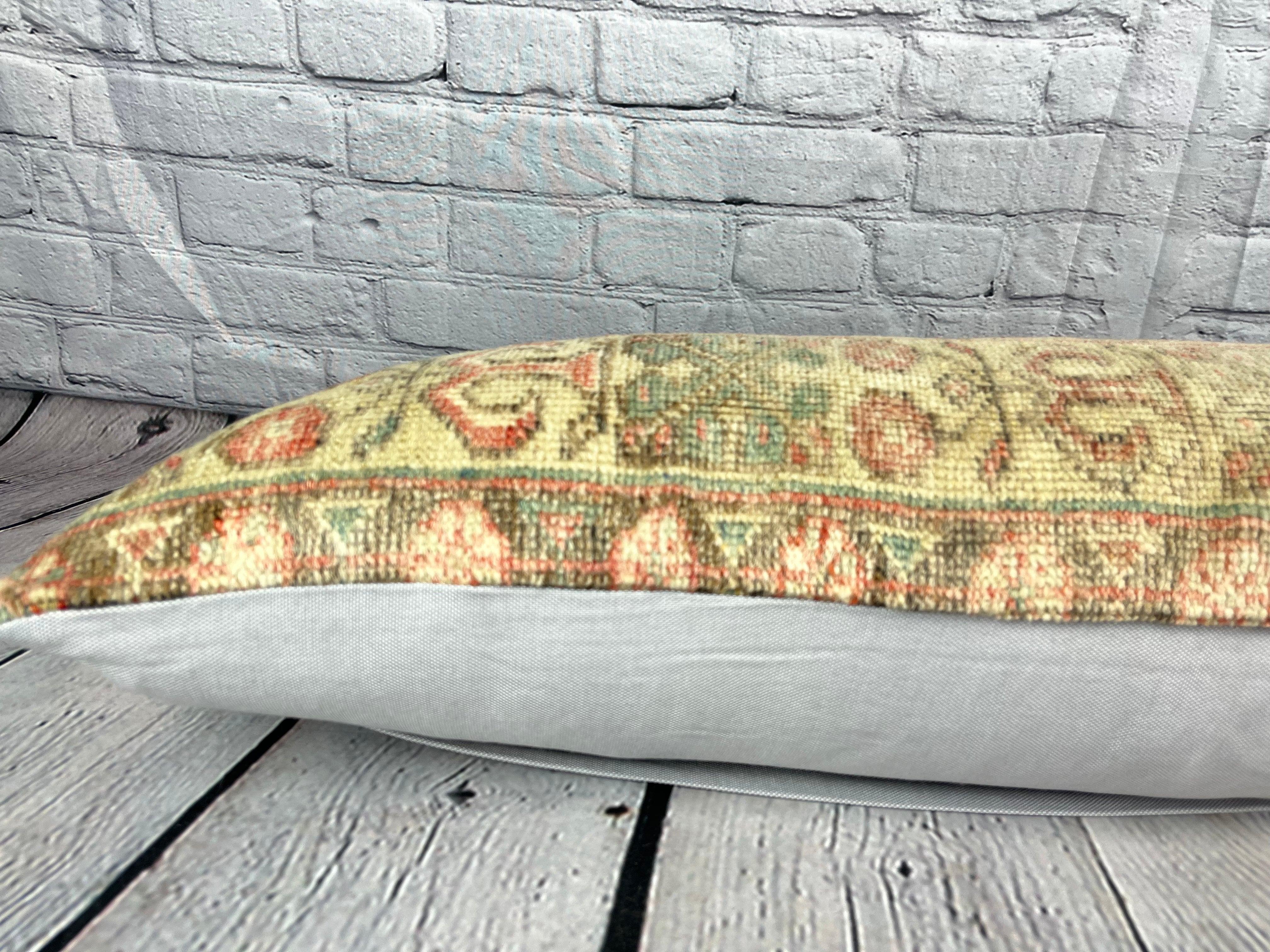 12 x 36 Almohada Alfombra Lumbar Almohada Turca Bosporus Whisper Funda de Cojín #6612 Anudado a mano en venta