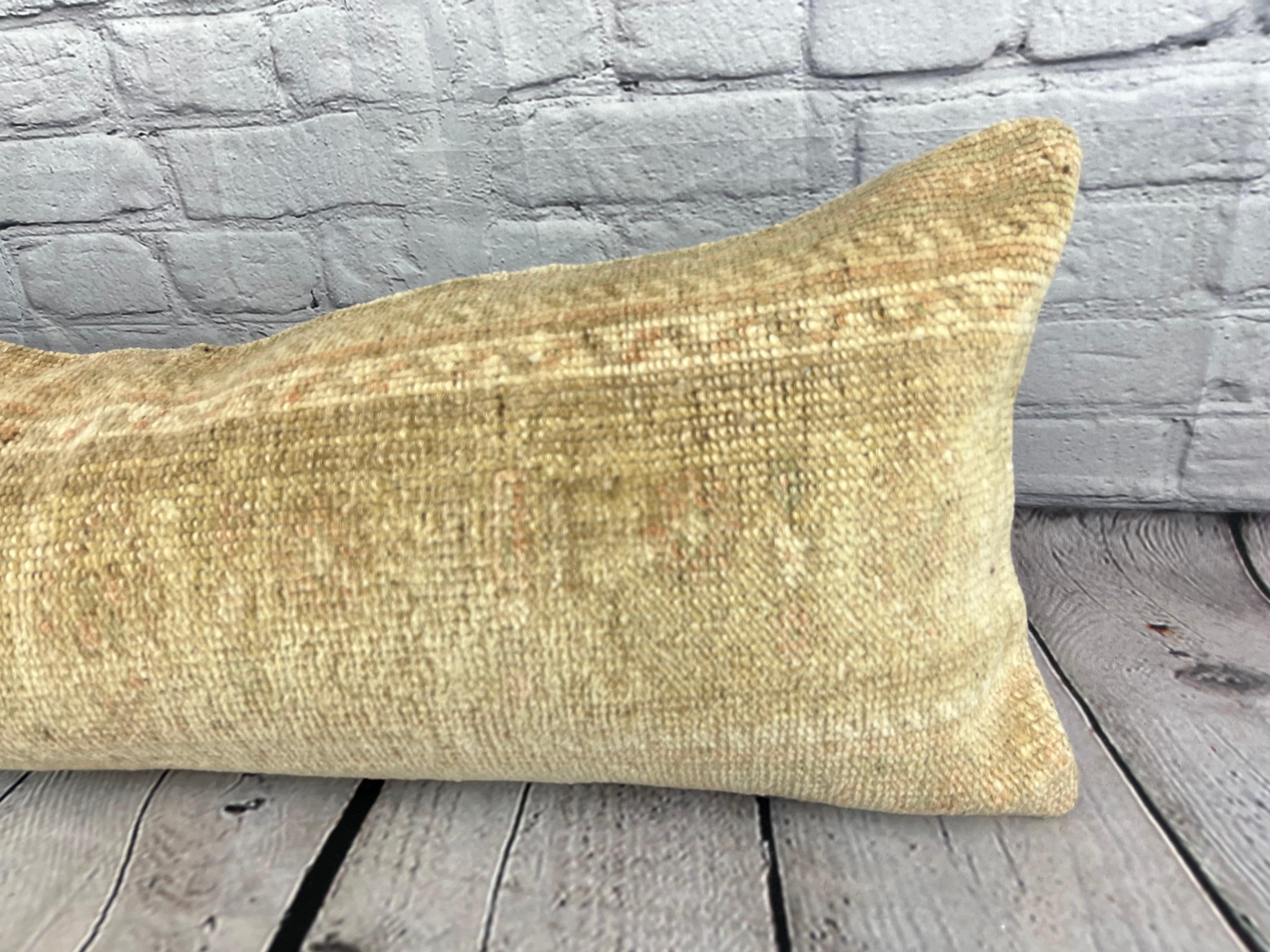 Noué à la main 12 x 36 Coussin Lombaire Essence Oasis Coussin Turc Housse de Coussin #6628 en vente