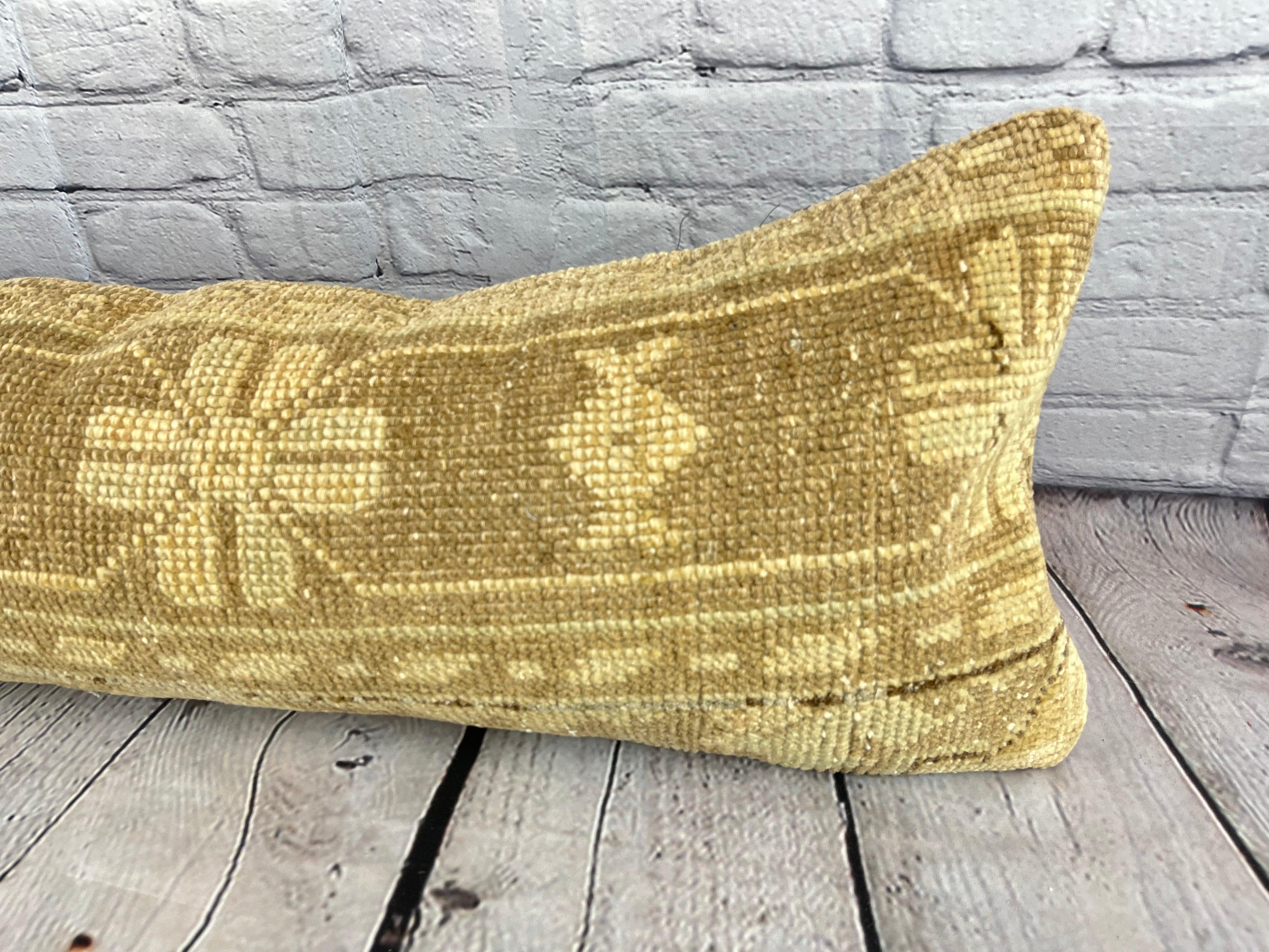 12 x 36 Cojín Almohada Lumbar Camino Sereno Cojín Turco Funda de Cojín #6649 Anudado a mano en venta