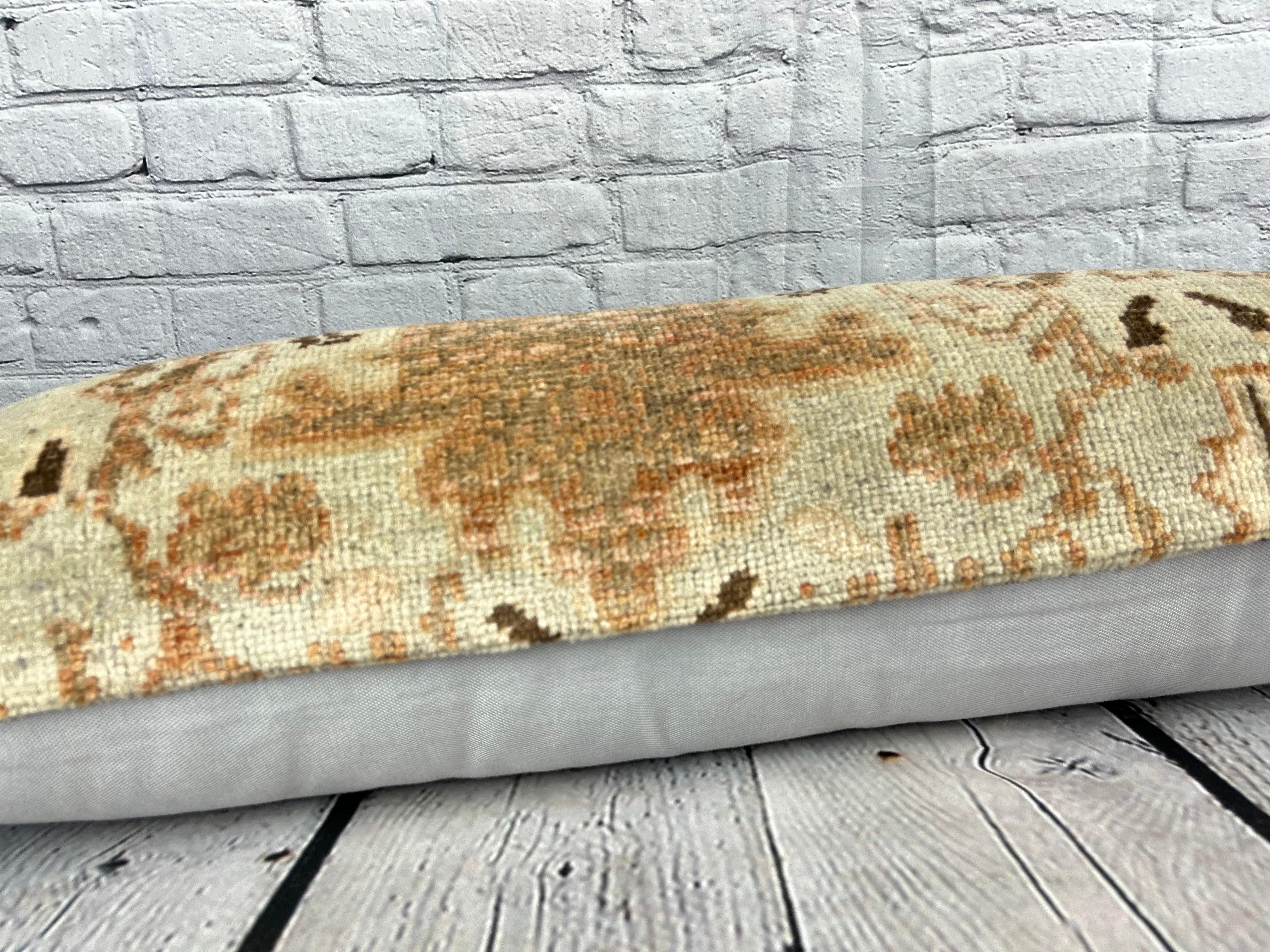 12 x 36 Lumbar Rug Pillow Sapphire Serenity Turkish Pillow Cushion Cover #6631 In New Condition In Houston, TX