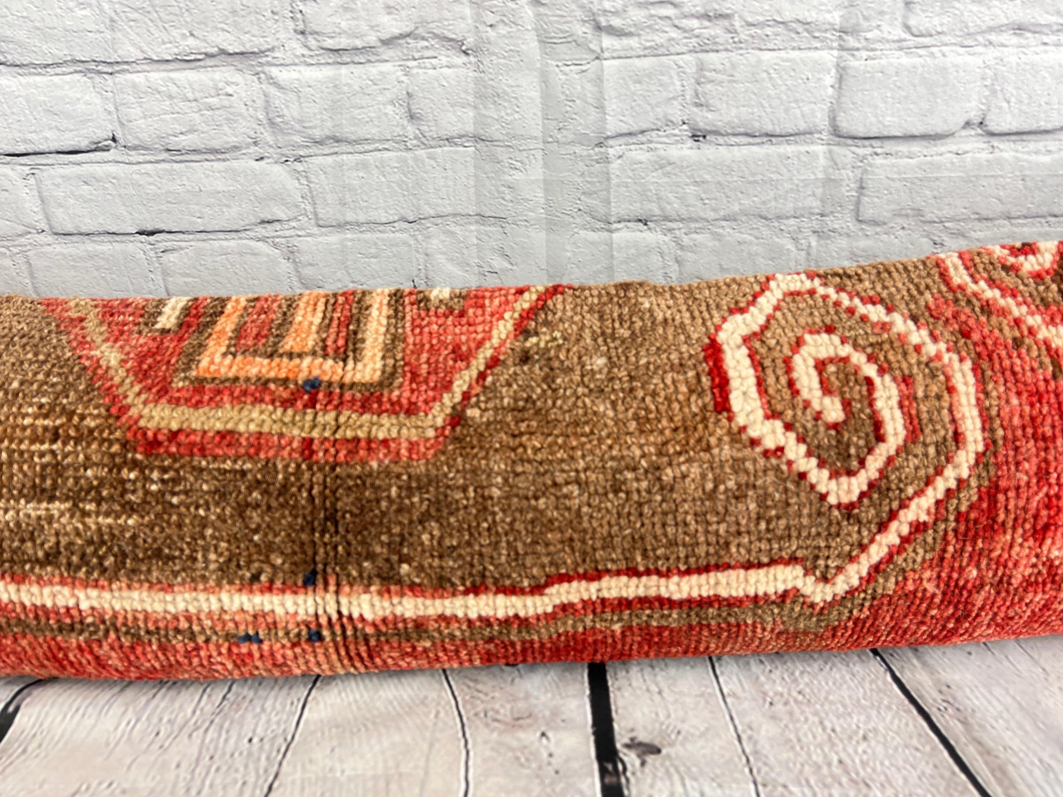 12 x 46 Lendenteppich Aegean Cozy Türkisches Kissen mit Kissenbezug #7757 im Zustand „Neu“ im Angebot in Houston, TX