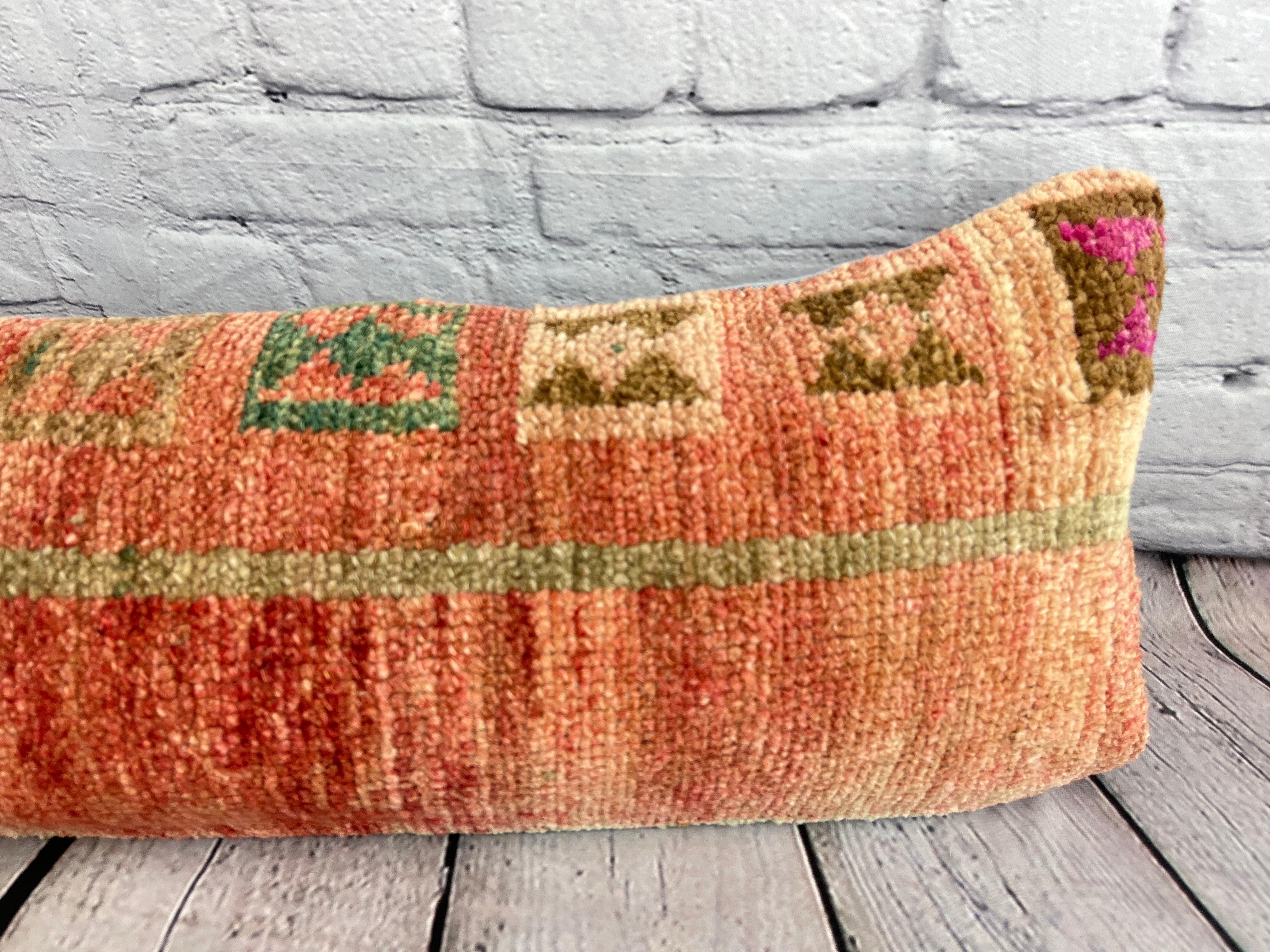 12 x 46 Almohada Alfombra Lumbar Colorida Tradición Turca Funda de Cojín #7510 Turco en venta