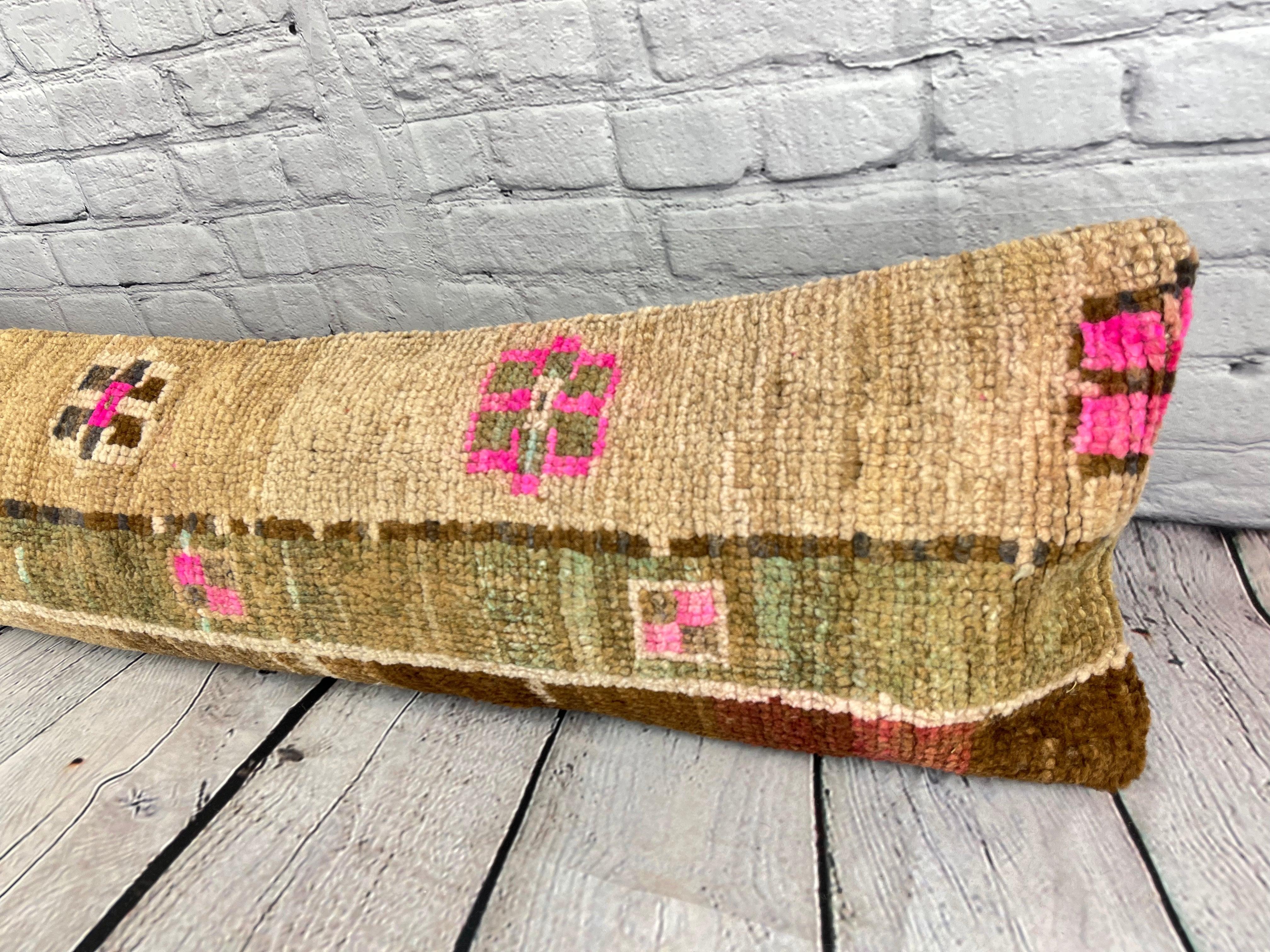 12 x 46 Lumbar Rug Pillow Comfort Nook Turkish Pillow Cushion Cover #7756 Enhance your home decor with our Lumbar Rug Pillow Turkish Rug Cushion. This exquisite pillow cover, meticulously handwoven, brings a touch of elegance and cultural heritage