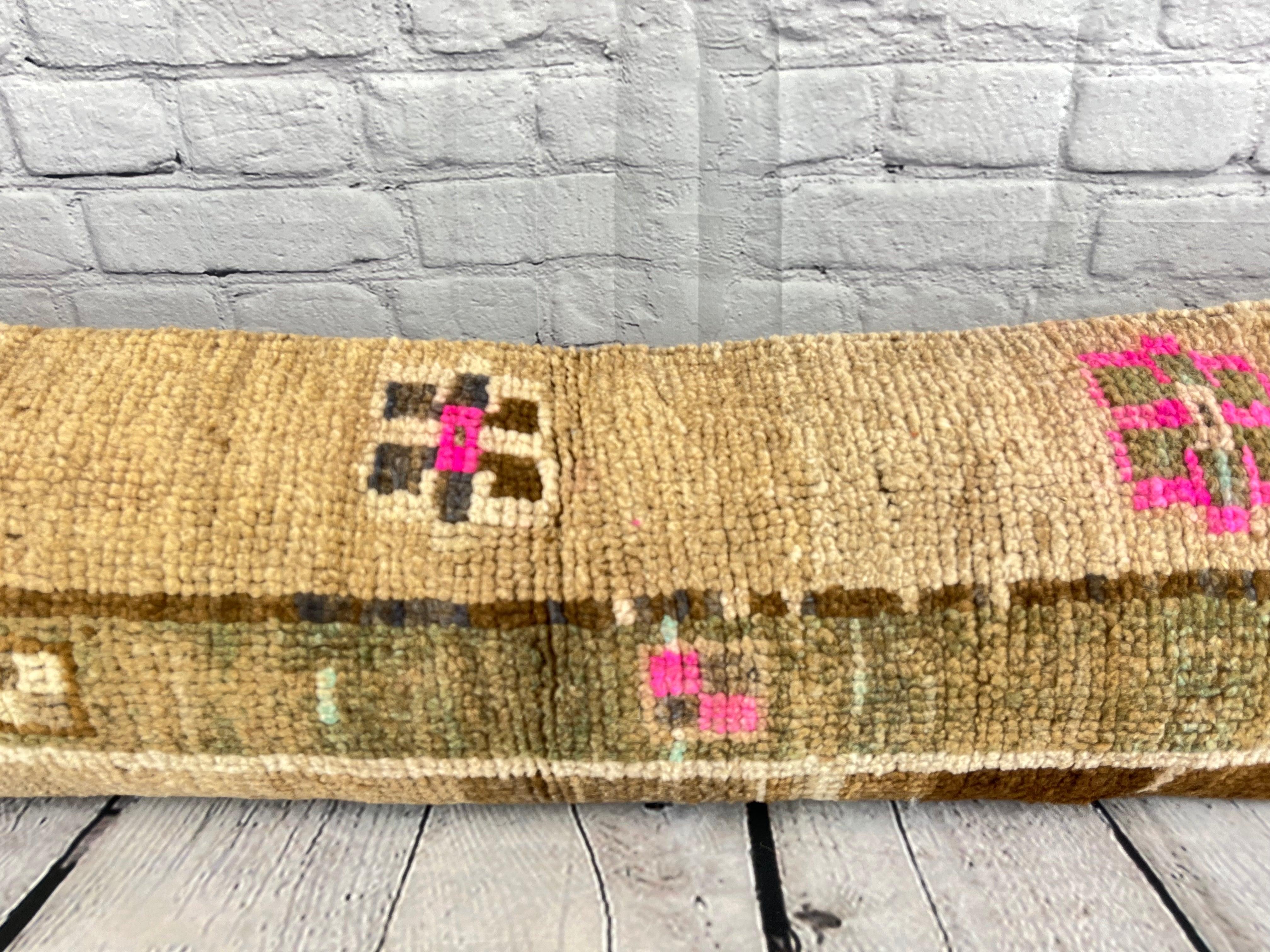 12 x 46 Lumbar Rug Pillow Comfort Nook Turkish Pillow Cushion Cover #7756 In New Condition For Sale In Houston, TX