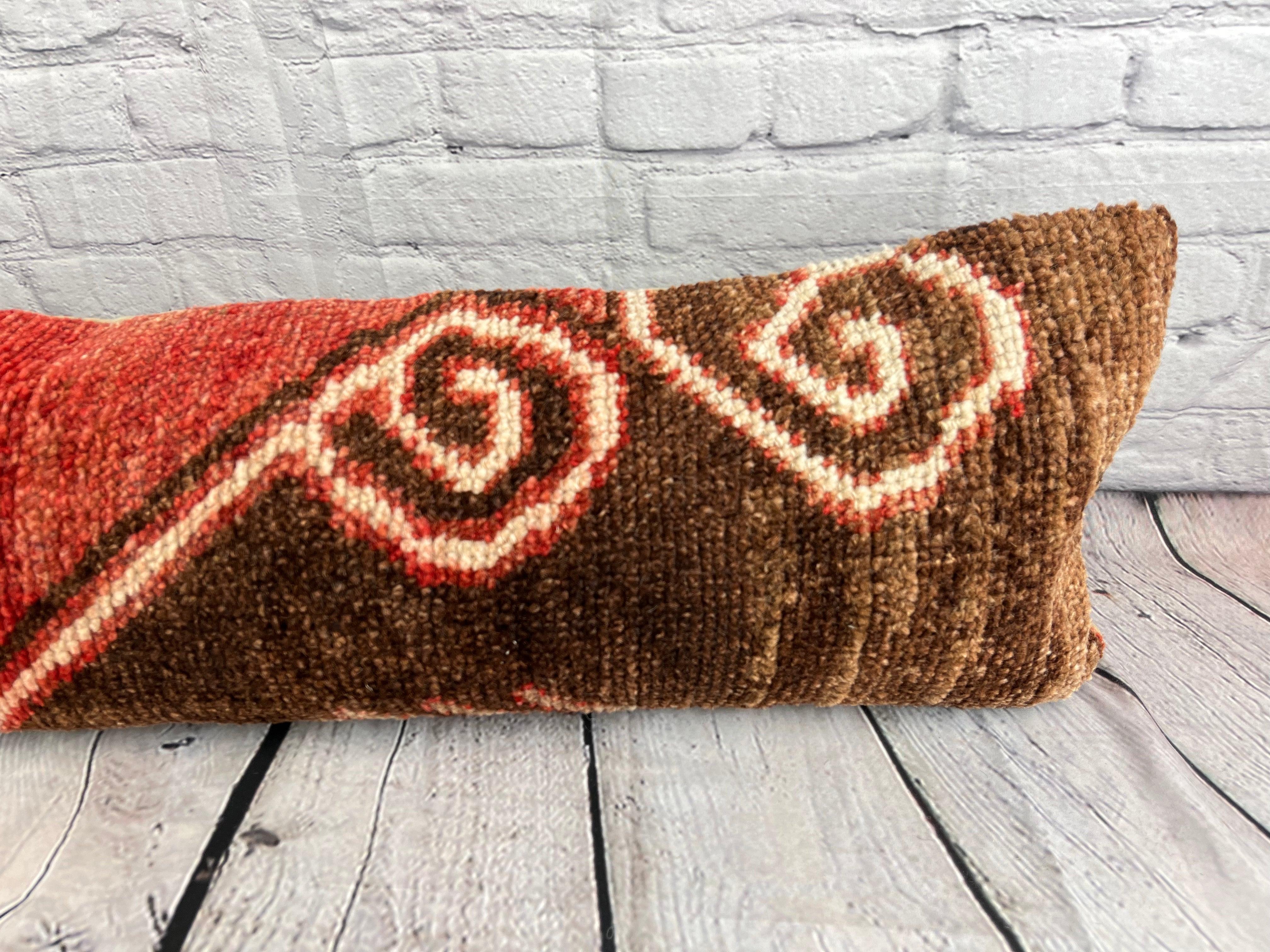 12 x 46 Lendenteppich Kissen Cozy Corner Türkisches Kissen Cushion Cover #7755 (Handgeknüpft) im Angebot