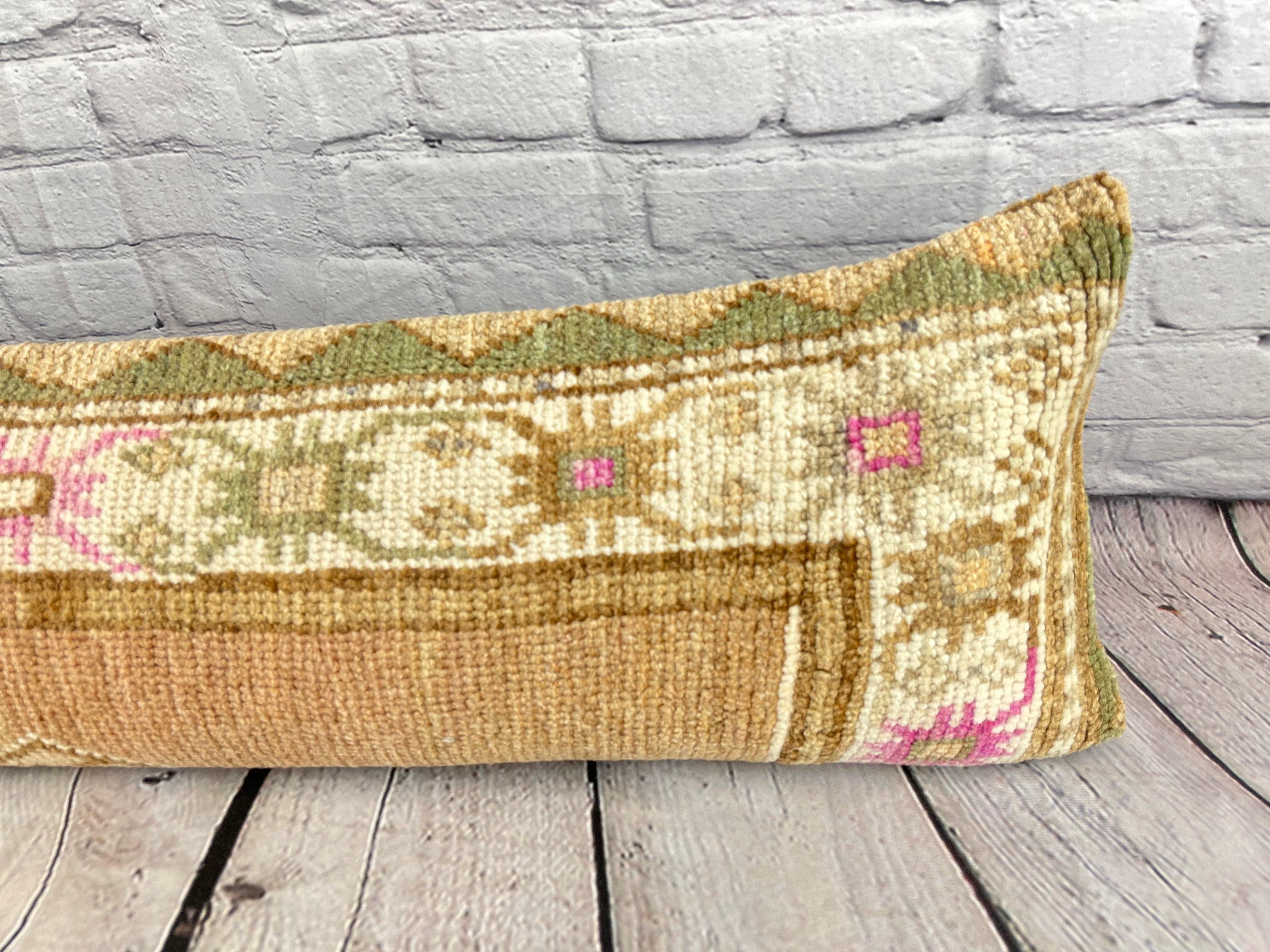 12 x 46 Lendenteppich Kissen Cultural Cachet Türkisches Kissen Cushion Cover #7527 (Handgeknüpft) im Angebot