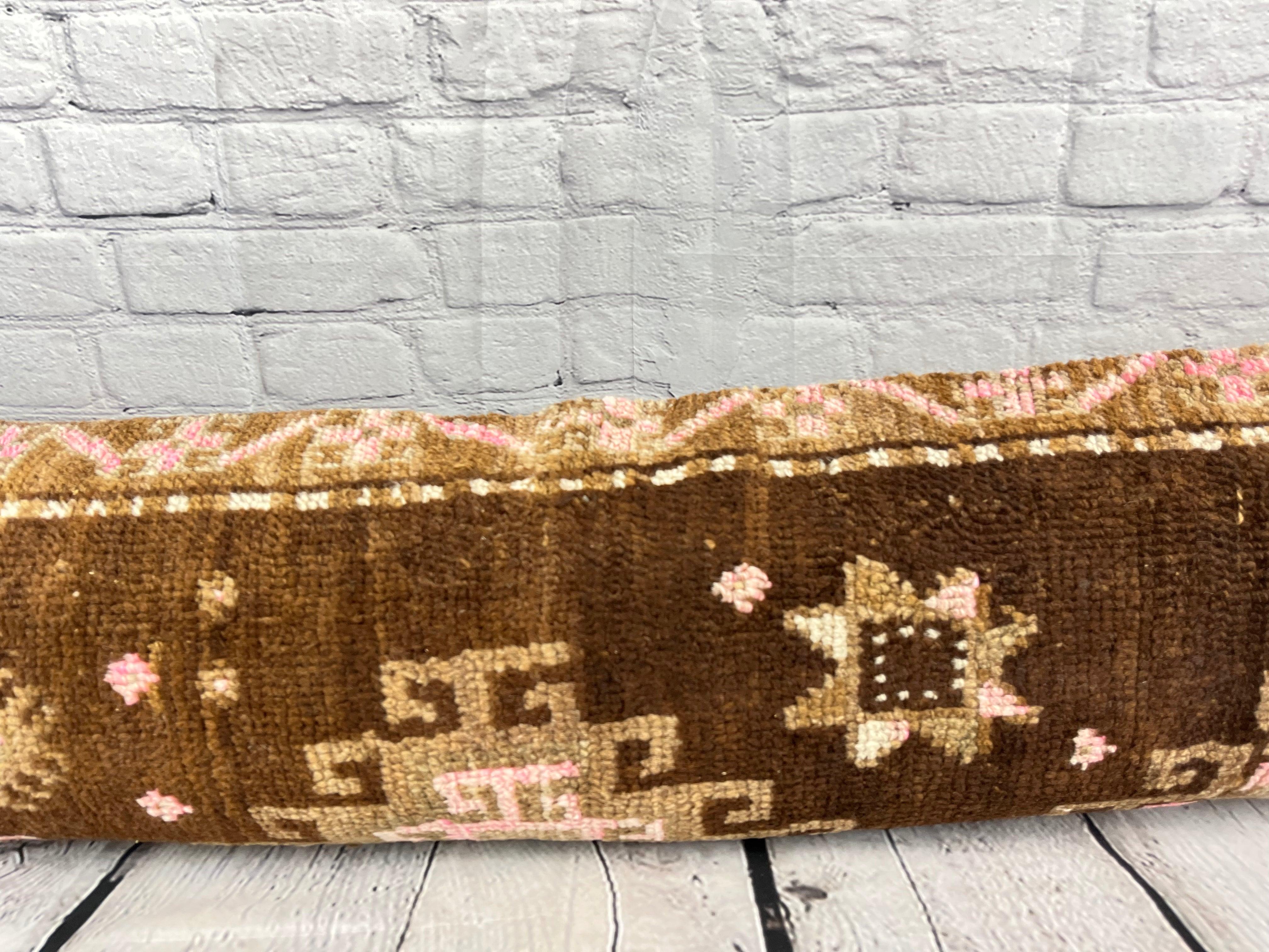 12 x 46 Lendenteppich Kissen Cultural Splendor Türkisches Kissen mit Kissenbezug #7775 im Zustand „Neu“ im Angebot in Houston, TX