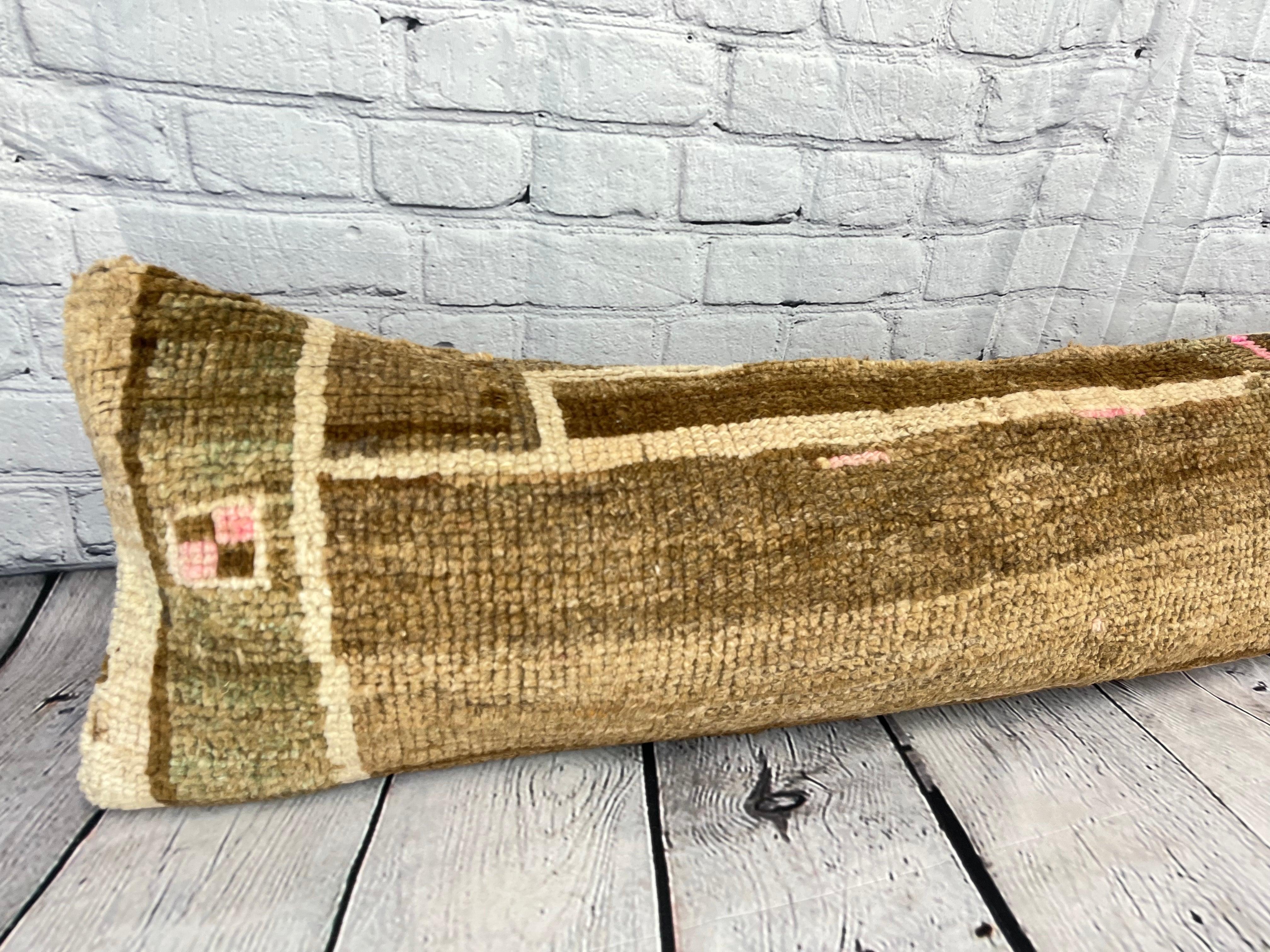 Noué à la main 12 x 46 Coussin Lombaire Elegance Nook Coussin Turc Housse Coussin #7748 en vente