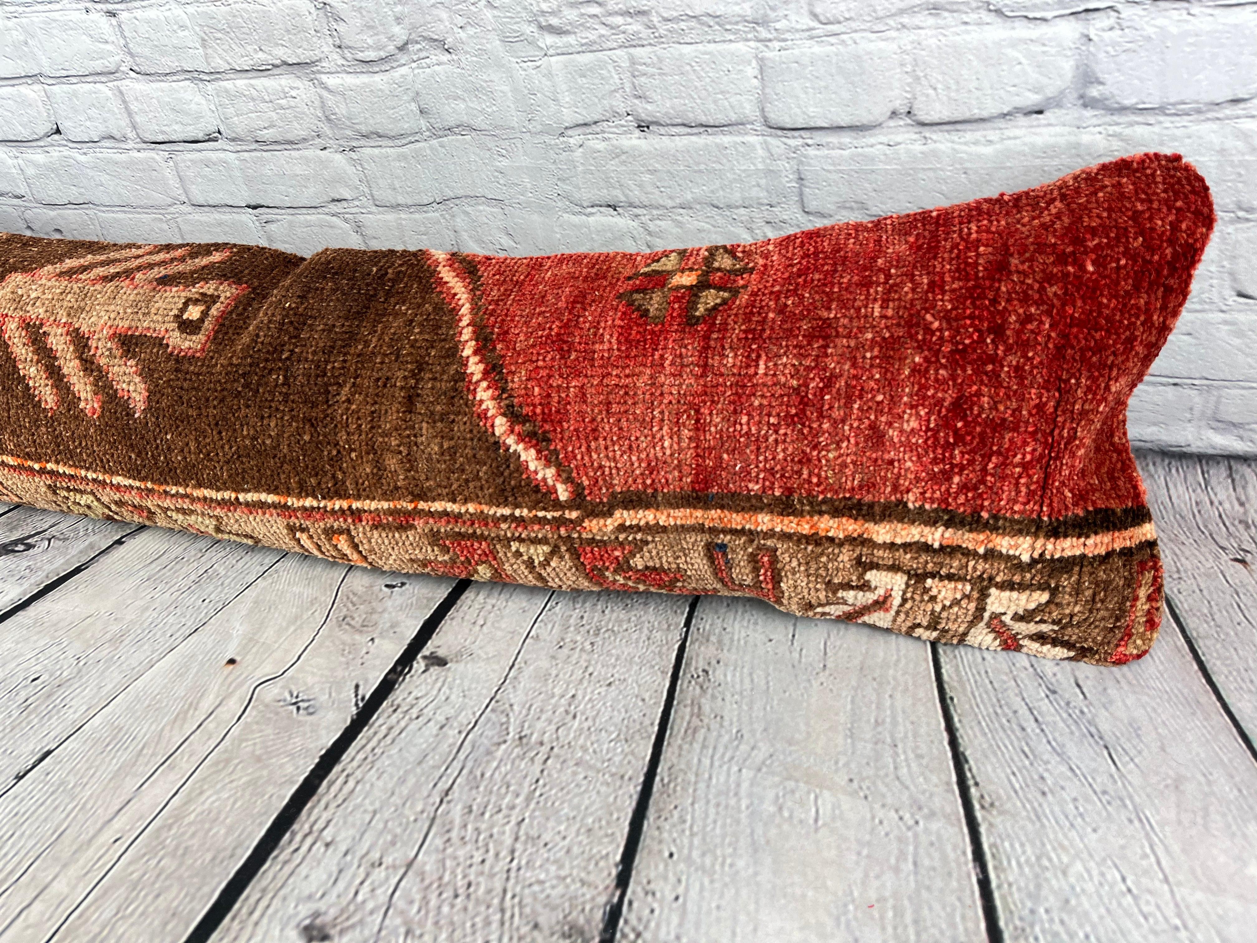 12 x 46 Lumbar Rug Pillow Harmony Retreat Turkish Pillow Cushion Cover #7790 Enhance your home decor with our Lumbar Rug Pillow Turkish Rug Cushion. This exquisite pillow cover, meticulously handwoven, brings a touch of elegance and cultural