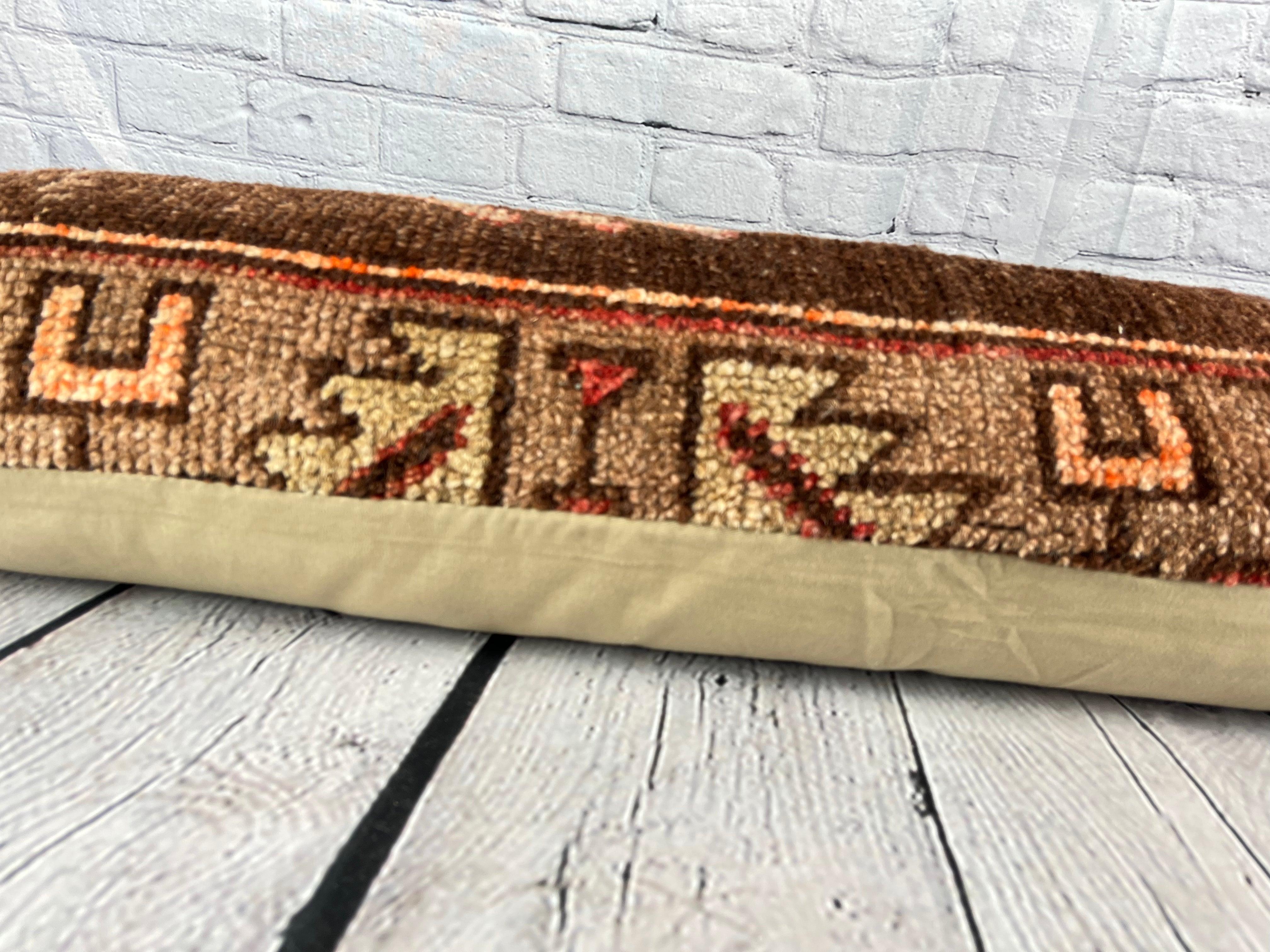12 x 46 Lumbar Rug Pillow Harmony Retreat Turkish Pillow Cushion Cover #7790 In New Condition For Sale In Houston, TX