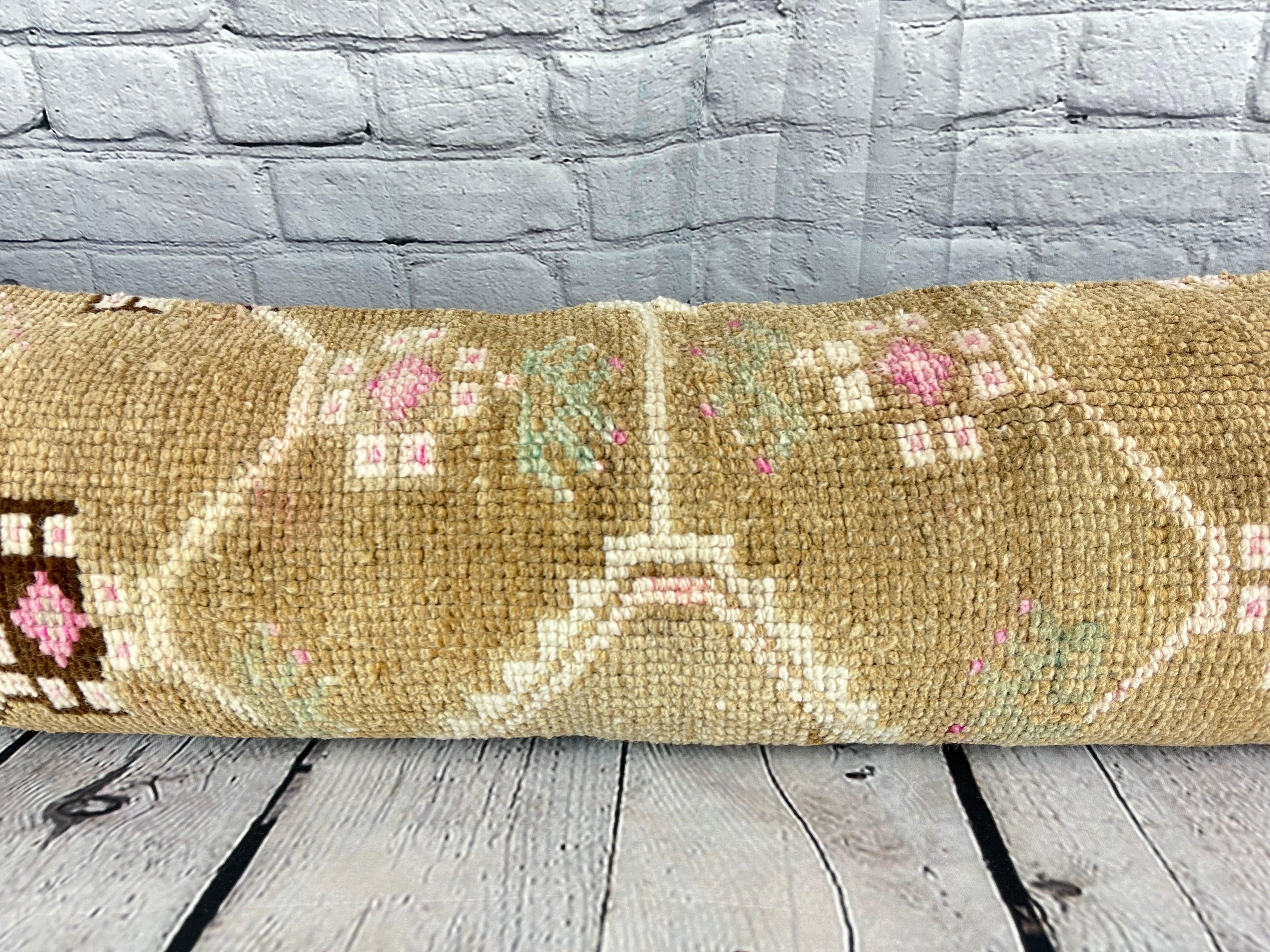 Annodato a mano 12 x 46 Cuscino tappeto lombare Istanbul Dream Turkish Pillow Cushion Cover #7516 in vendita