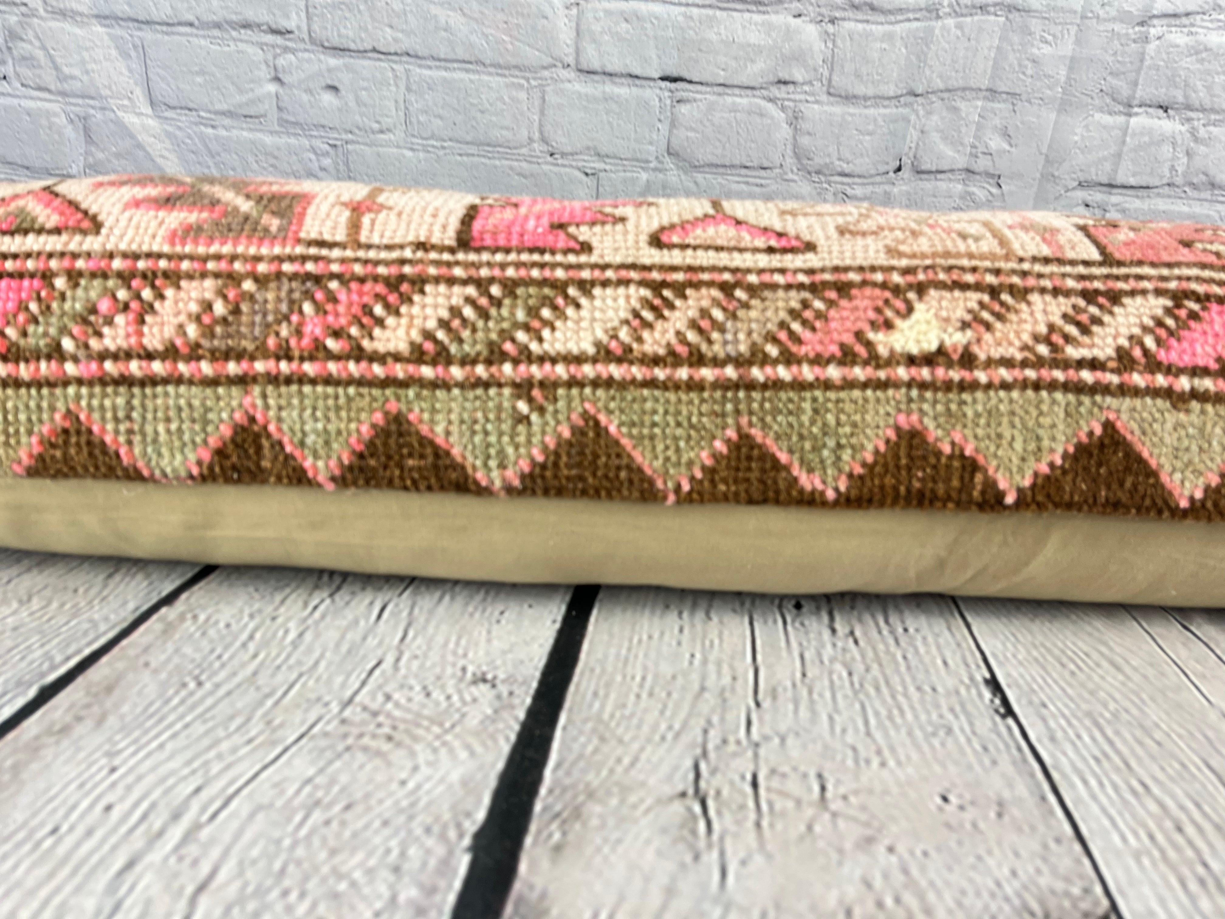 12 x 46 Lumbar Rug Pillow Istanbul Harmony Turkish Pillow Cushion Cover #7792 In New Condition In Houston, TX