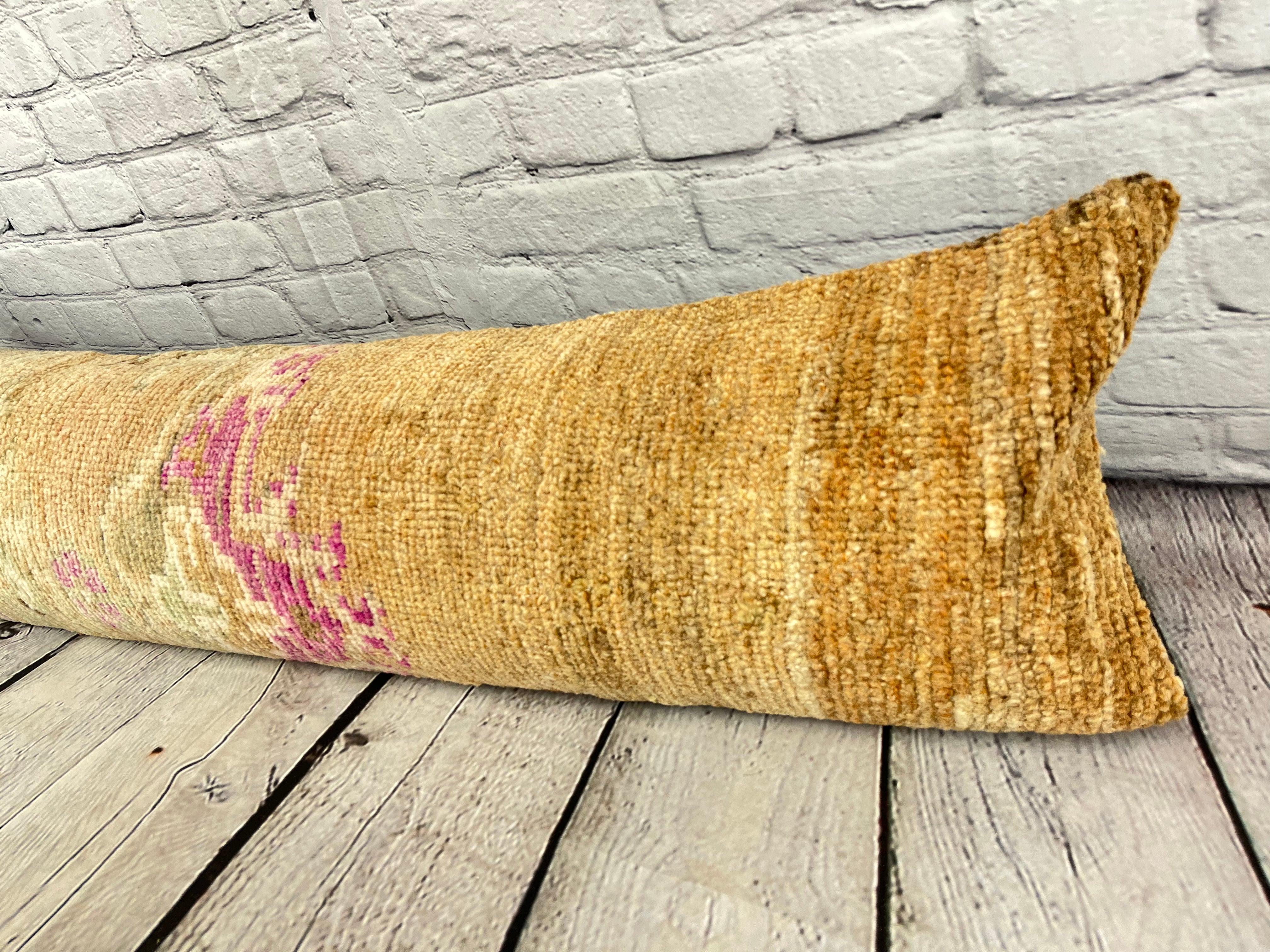 12 x 46 Lumbar Rug Pillow Lush Comfort Turkish Pillow Cushion Cover #7537 Enhance your home decor with our Lumbar Rug Pillow Turkish Rug Cushion. This exquisite pillow cover, meticulously handwoven, brings a touch of elegance and cultural heritage