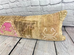 12 x 46 Lumbar Rug Pillow Nomadic Nommos Turkish Pillow Cushion Cover #7763