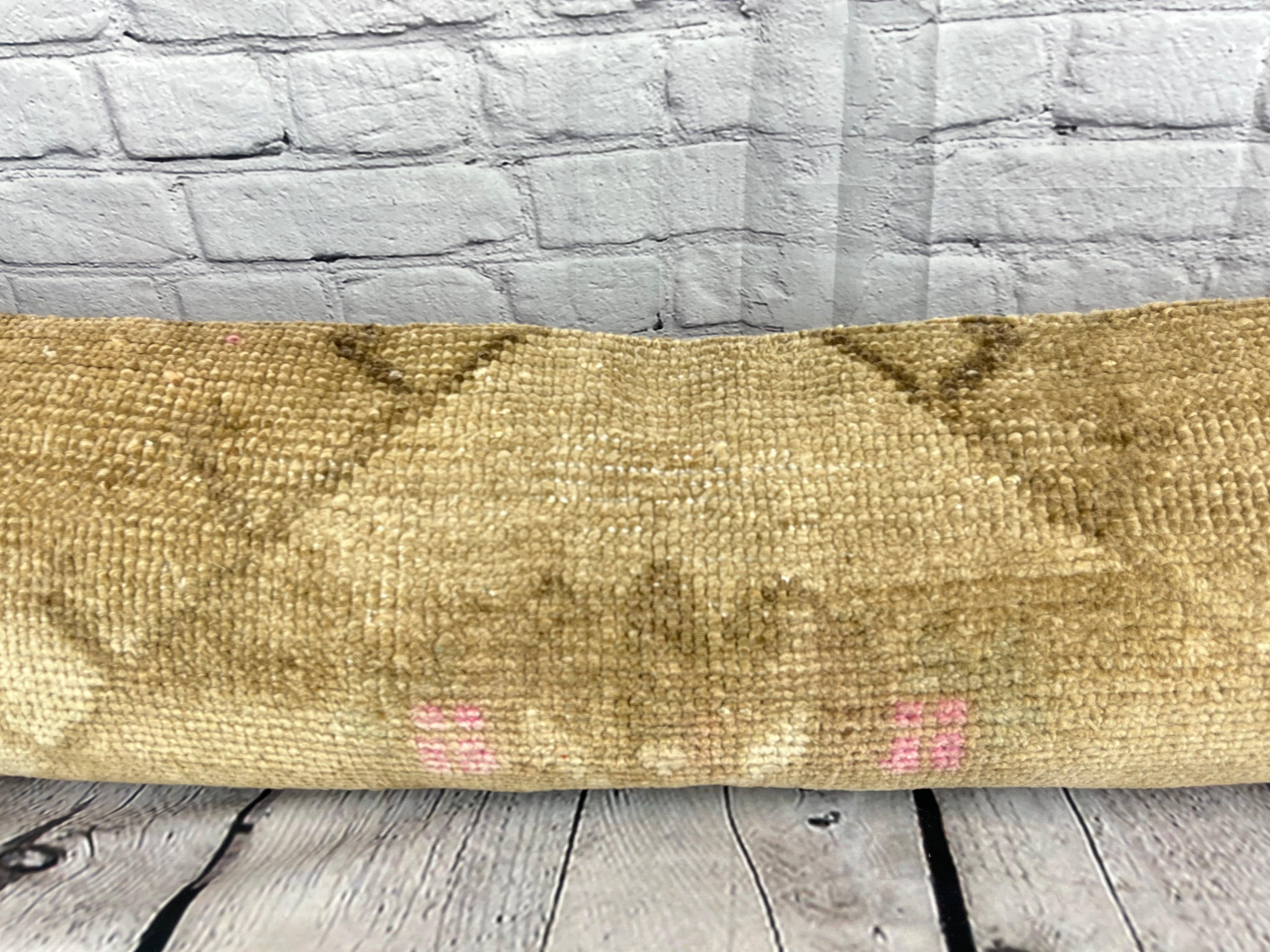 12 x 46 Lumbar Rug Pillow Turkish Tapestries Turkish Pillow Cushion Cover #7760 In New Condition For Sale In Houston, TX
