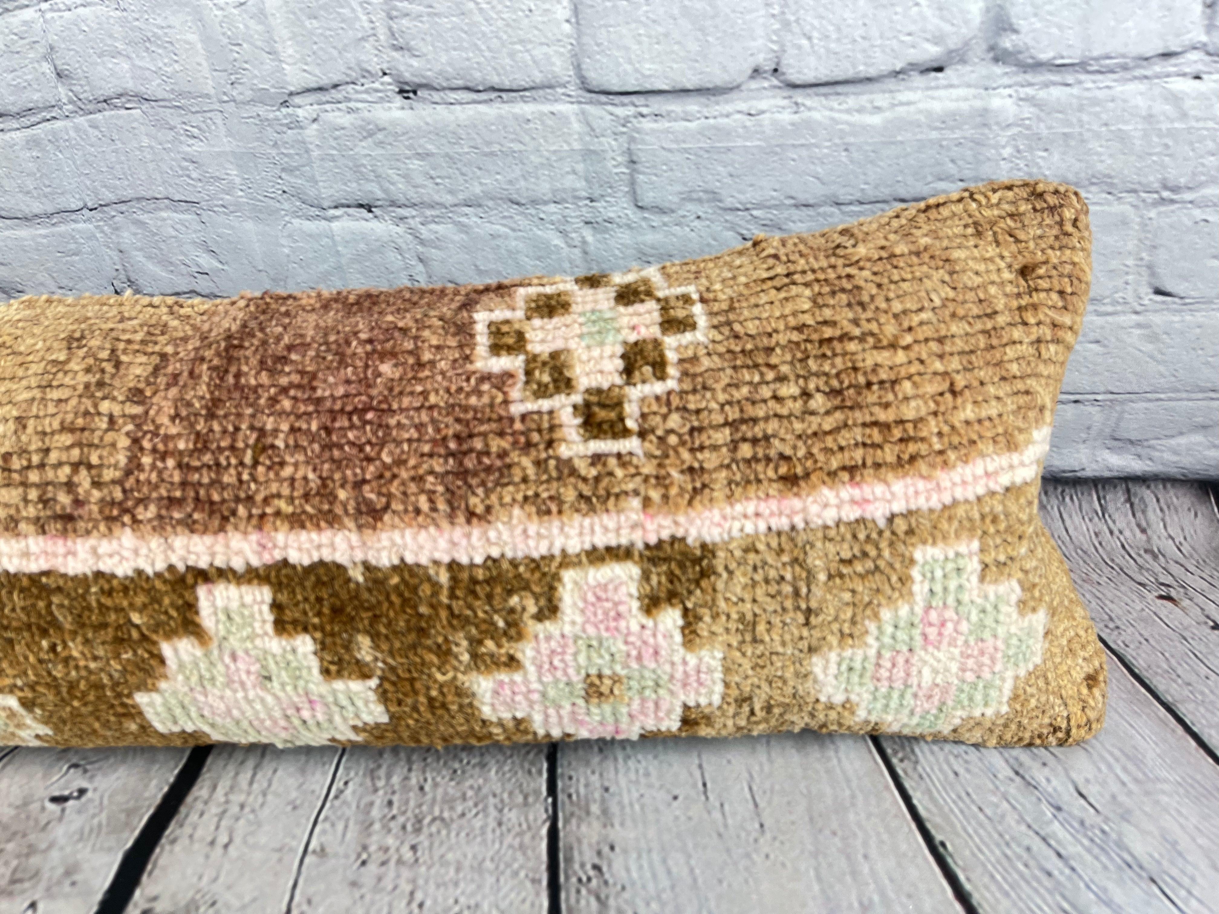 12 x 46 Lendenteppich Kissen Zen Eck Türkisches Kissen Cushion Cover #7525 (Handgeknüpft) im Angebot