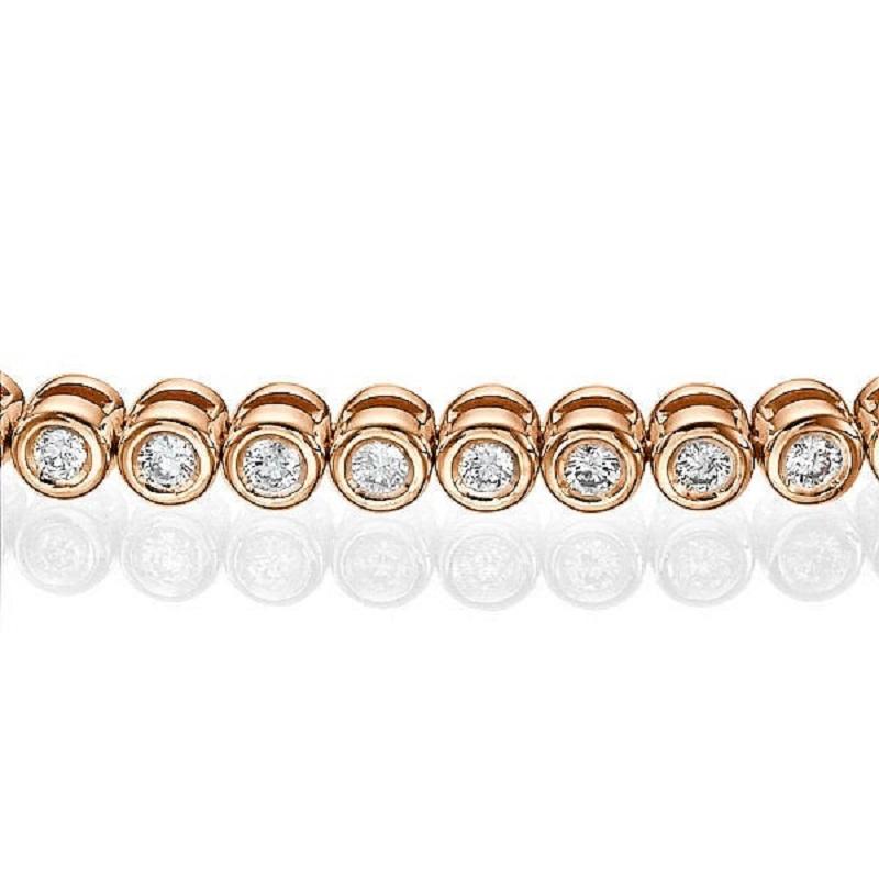 A classic Diamond bracelet made of 14K Rose Gold set with 60 Diamonds. The total carat weight of this beautiful Diamond bracelet is 1.20 carat, D-F color and VS clarity natural diamonds. 
 Usually made in 7 inch but can also be custom made to any