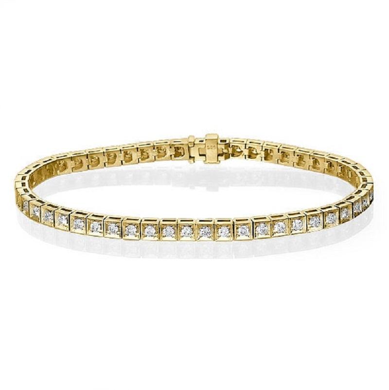 A classic Diamond bracelet made of 14K Rose Gold set with 56 Diamonds. The total carat weight of this beautiful Diamond bracelet is 1.20 carat of D-F color and VS clarity. 
 
 Main Stone: 
 This bracelet can be set with any stone you choose or in
