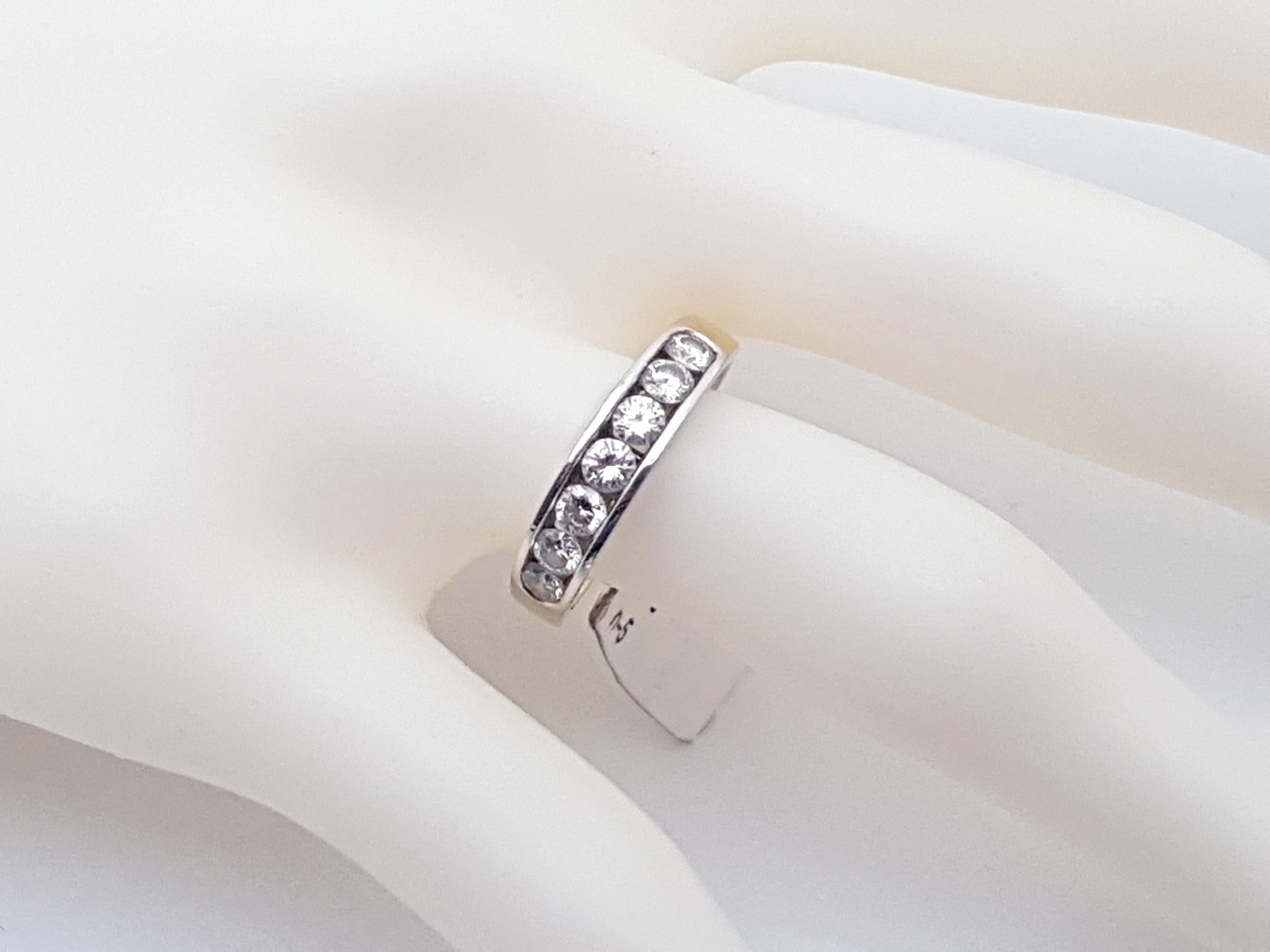 1.20 Carat 7-Stone Diamond Memory Ring For Sale 2