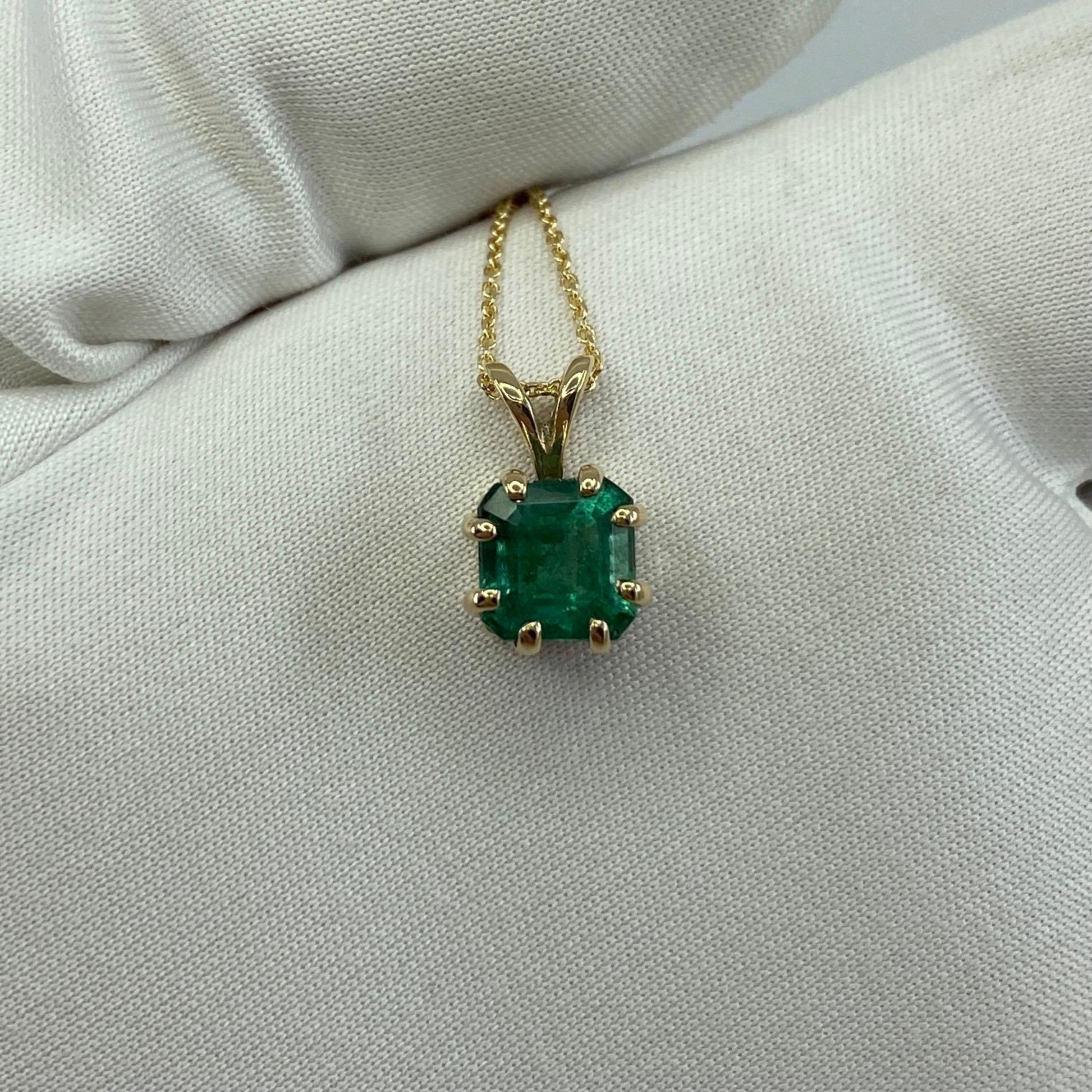 emerald square pendant