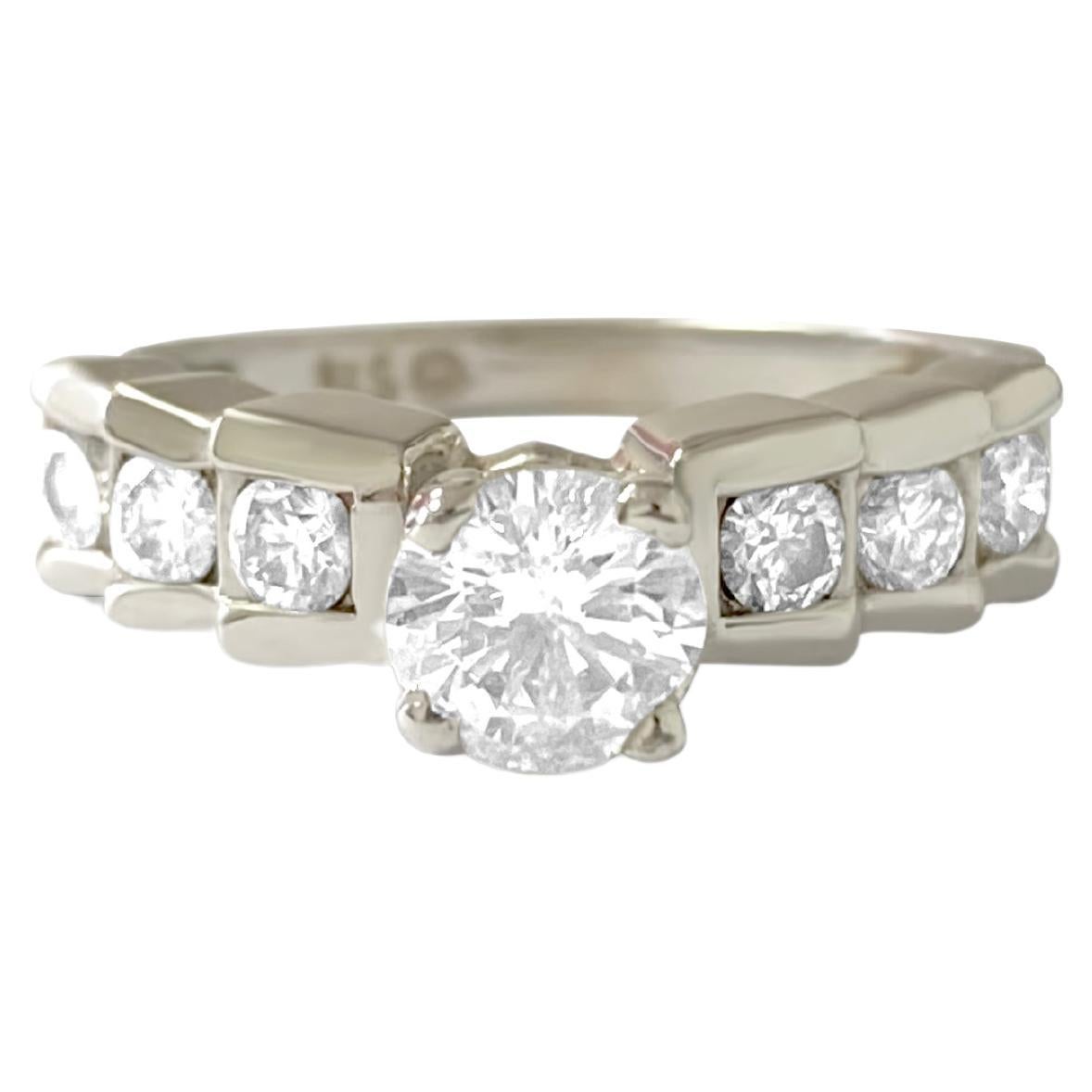 1.20 Carat Diamond 14K White Gold Engagement Ring