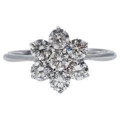 1,20 Karat Diamant-Verlobungsring mit Blumen-Diamant