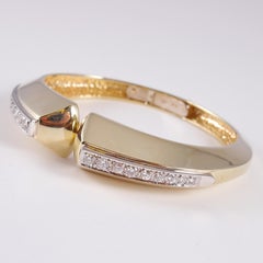 1.20 Carat Diamond Hinged Cuff Bracelet in 14 Karat Gold
