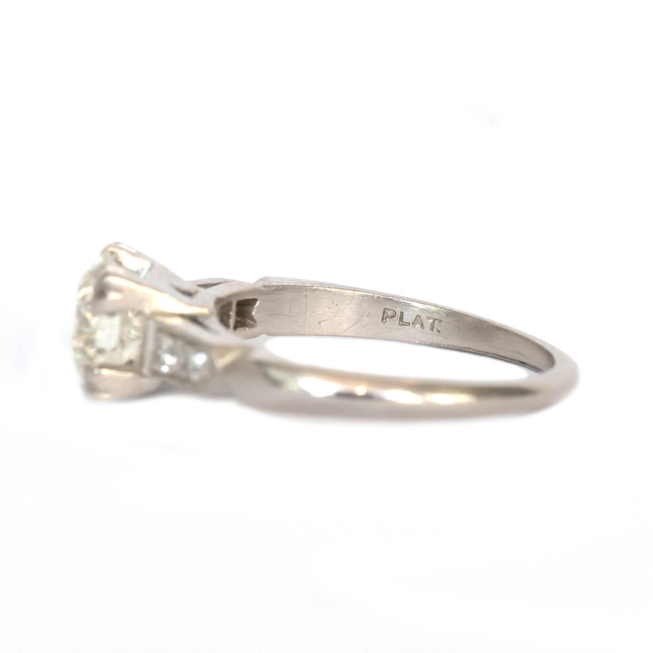 1.20 Carat Diamond Platinum Engagement Ring In Good Condition In Atlanta, GA