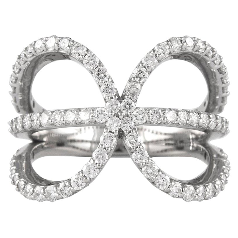 Bague en or blanc 18 carats avec diamants de 1,20 carat