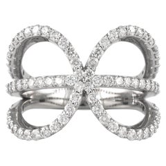 Bague en or blanc 18 carats avec diamants de 1,20 carat