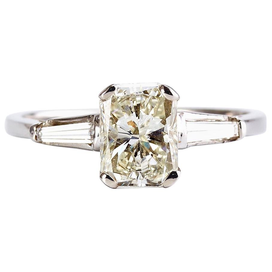 1.20 Carat Emerald Cut Diamond 3-Stone Engagement Ring