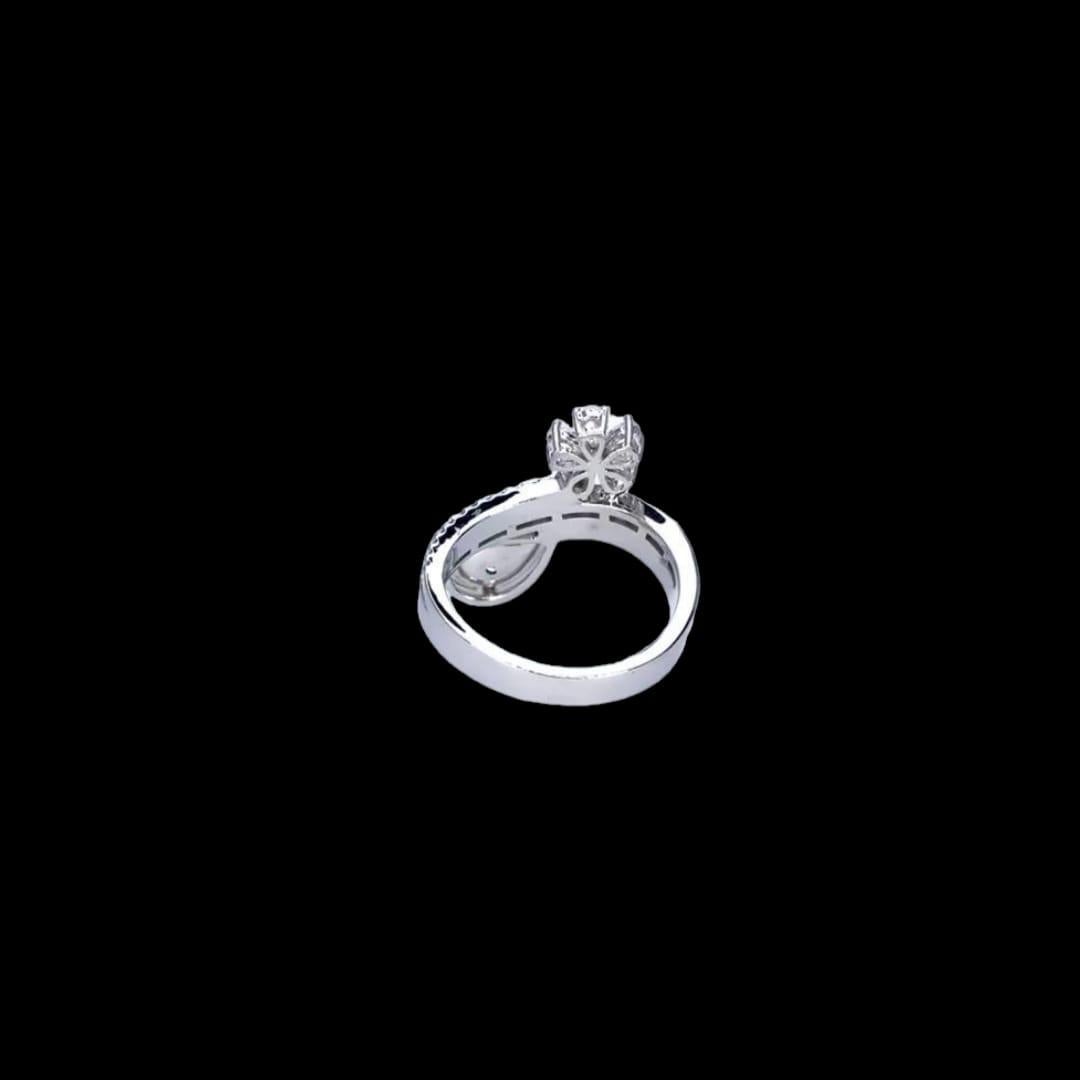 Pear Cut 1.20 Carat Fancy Deep Greenish Yellow Diamond Ring SI1 Clarity GIA Certified For Sale