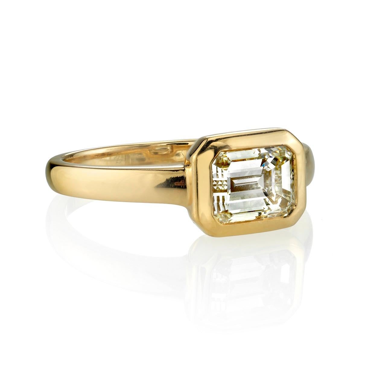 1.20ct L/VVS1 GIA certified Emerald cut diamond set in a handcrafted 18k yellow gold setting. Ring is currently a size 6 and can be sized to fit. 