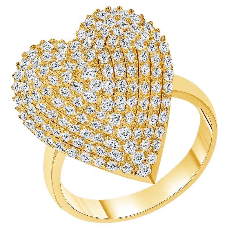 For Sale:  1.20 Carat Heart Design Diamond Ring