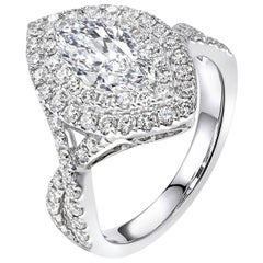 Used 1.20 Carat Marquise Cut Diamond Engagement Ring