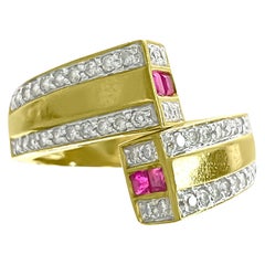 1.20 Carat Natural Burma Ruby Diamond Modern Ring