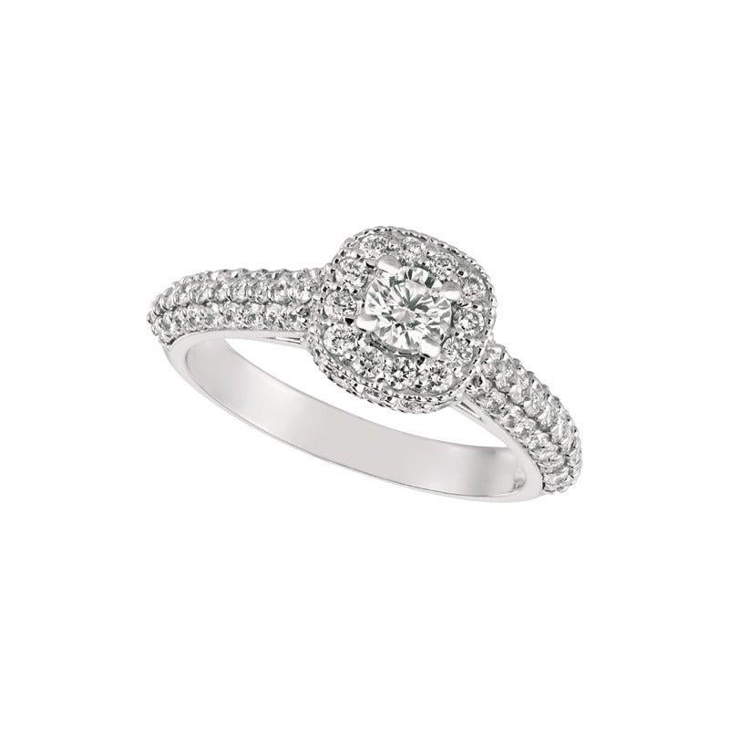 For Sale:  1.20 Carat Natural Diamond Engagement Ring G SI 14 Karat White Gold 2