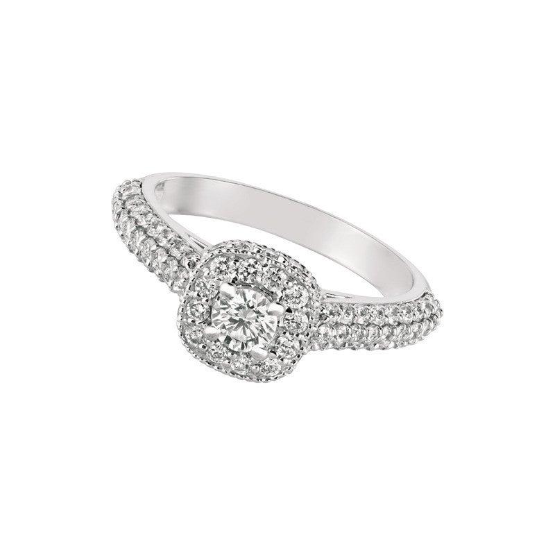 For Sale:  1.20 Carat Natural Diamond Engagement Ring G SI 14 Karat White Gold 3