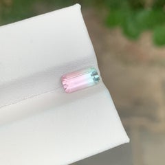 1.20 Carat Natural Loose Bi Colour Tourmaline Emerald Shape Gemstone