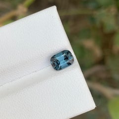 1.20 Carat Natural Loose Blue Grey Spinel Cushion Cut Gemstone
