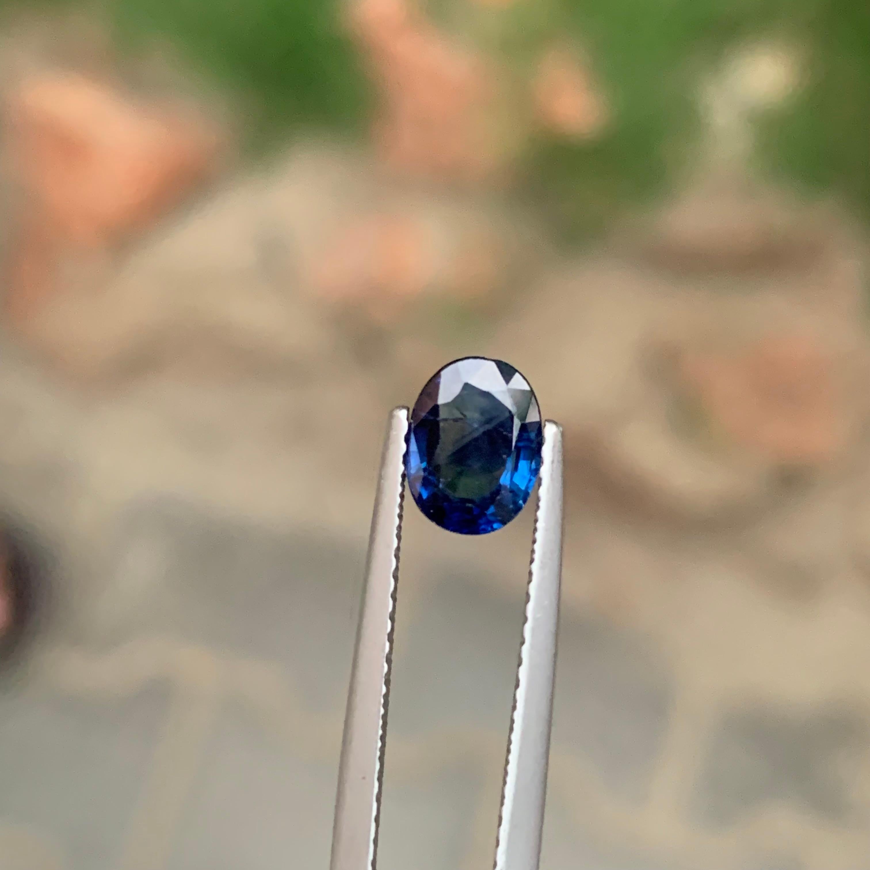 1.20 carati di zaffiro blu naturale sfuso di forma ovale In condizioni Nuovo in vendita a Peshawar, PK