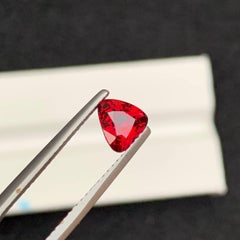 1.20 Carat Natural Loose Bright Red Spinel Stone Trillion Cut Burmese Gemstone