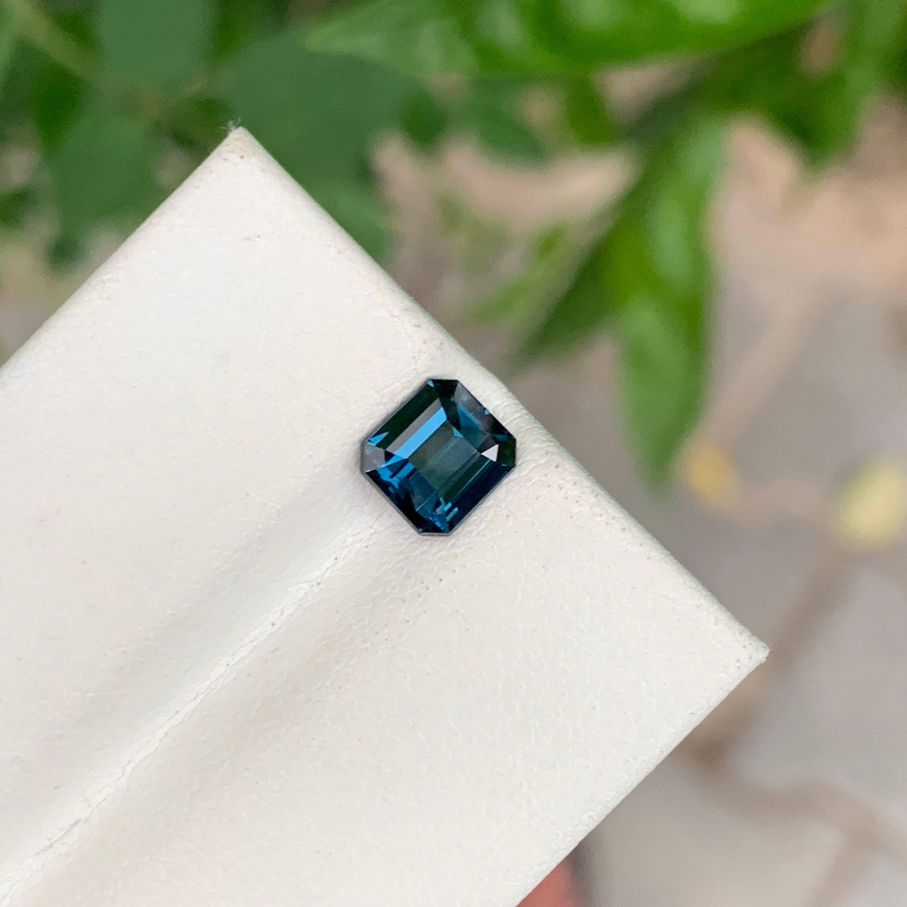 1.20 Carat Natural Loose Cobalt Blue Spinel Emerald Cut Tanzanian Gemstone For Sale 6